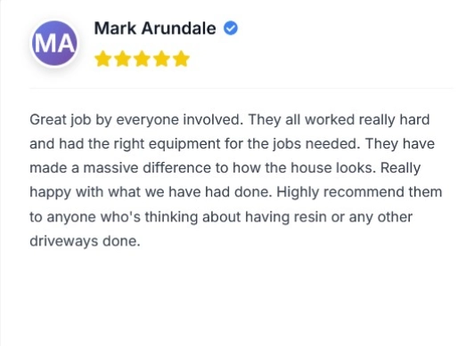 Customer review with five-star rating.